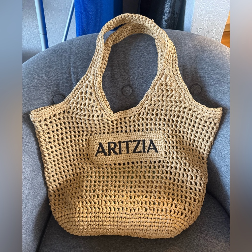 Aritzia Raffia Tote